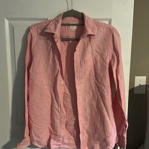 Pink Linen button down from The Gap
